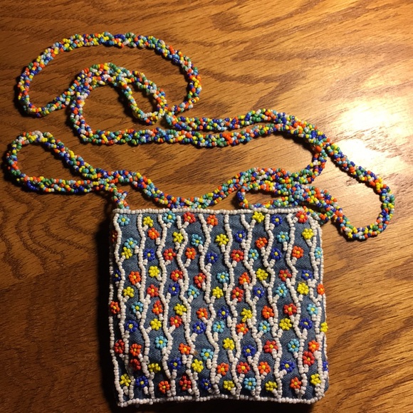 Pierre Urbach Handbags - Pierre Urbach mini beaded crossbody purse.